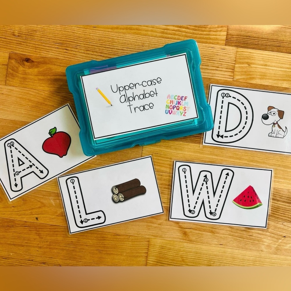 Upper-case Alphabet Trace Task Box